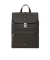 Ferragamo Gancini-buckle Zipped Backpack In Black