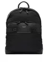 Ferragamo Durable Black Backpack With Leather Accents In Black