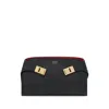 Ferragamo Borsa A Spalla Hug Soft Large Bicolore In Black