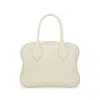 Ferragamo Logo-stamp Leather Tote Bag In White