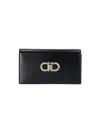 Ferragamo Black Mini Crossbody Bag With Gancini Logo In Leather Woman In Black