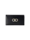 Ferragamo Black Mini Crossbody Bag With Gancini Logo In Leather Woman In Black