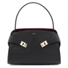 Ferragamo Black Leather Hug S Shoulder Bag In Black