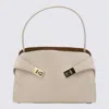 Ferragamo Light Grey Leather Hug Soft Shoulder Bag