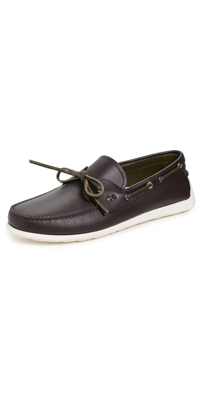 Ferragamo Bahia Boat Shoes T. Moro/new Olive