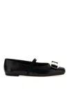 Ferragamo New Vara Bow-embellished Ballet Flats In Black