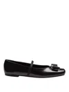 Ferragamo New Vara Bow-embellished Ballet Flats In Black