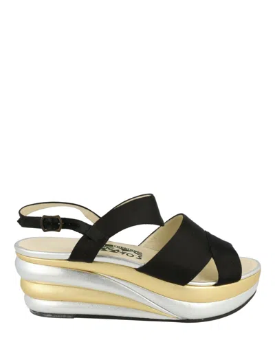 Ferragamo Balance Archive Limited Edition 1938 Wedge Sandals In Black