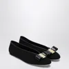 Ferragamo Vanna V Ballerinas In Velvet