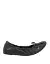 Ferragamo Ballerina Woman Ballet Flats Black Size 7 Lambskin In Black
