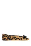 Ferragamo Vanna Leopard-print Calf Hair Ballet Flats