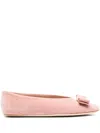 Ferragamo Vara-bow Ballerina Shoes In Pink & Purple