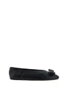Ferragamo Vara Bow Ballet Flats In Black