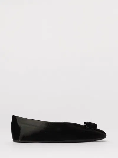 Ferragamo Ballet Flat  Woman Color Black In Multi