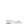 Ferragamo New Vara Plate Ballet Flat In White