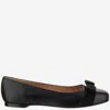 Ferragamo Ballet Flat Varina In Black