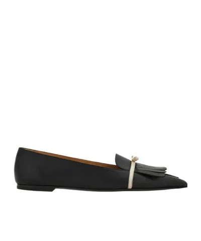 Ferragamo Ballet Flat With Mini Bow Detail In Black