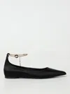 Ferragamo Dada Flache Schuhe Mit Spitzer Kappe Aus Satin In Black