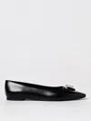 Ferragamo Salvatore  Ballerina Flats With Luxurious Lambskin Upper And Signature Buckle Detail In 黑色