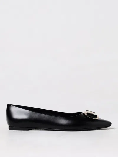 Ferragamo Ballet Flats  Woman Color Black In 黑色