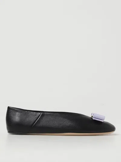 Ferragamo Ballet Flats  Woman Color Black In 黑色