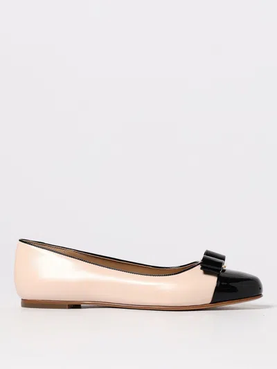 Ferragamo Ballet Flats  Woman Color Black In Brown