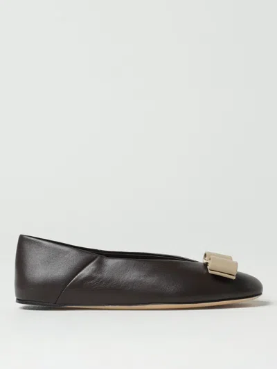 FERRAGAMO BALLET FLATS FERRAGAMO WOMAN COLOR GREY,G85871020