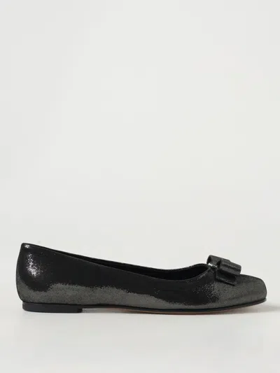 Ferragamo Ballet Flats  Woman Color Silver