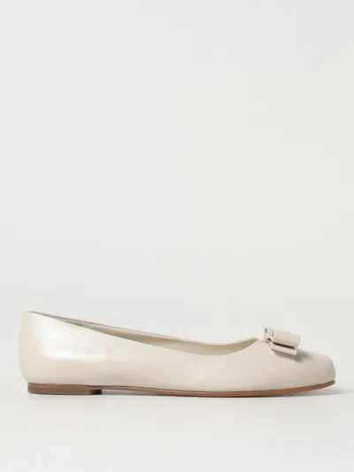 Ferragamo Ballet Flats  Woman Color White