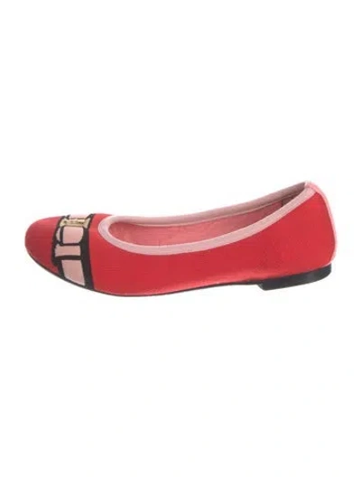 Pre-owned Ferragamo Ballet Flats In Red