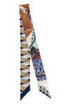 Ferragamo Floral Silk Bandeau Rectangular Scarf In Multi