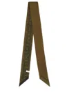 Ferragamo Bandeau In Textured Silk In Green