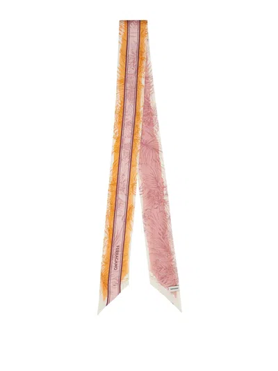 Ferragamo Mini Silk Bandeau With Gravure-print In Multi