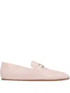 Ferragamo Bar-detail Leather Loafers In Pink