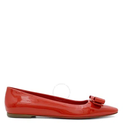 FERRAGAMO FERRAGAMO BARABOU PATENT LEATHER BALLET FLATS