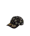 Ferragamo Baseball Cap With A Tiger Pattern In Black