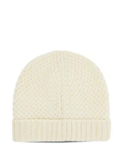 Ferragamo Basket-knit Beanie In Neutral