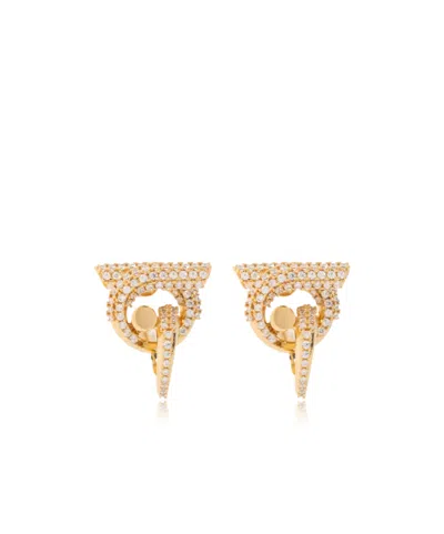 Ferragamo Beaded Earrings In Yellow