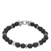 Ferragamo Men Gancini Logo Beaded Bracelet In Multi