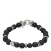Ferragamo Men Gancini Logo Beaded Bracelet