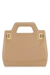 Ferragamo Beige Leather Mini Wanda Handbag
