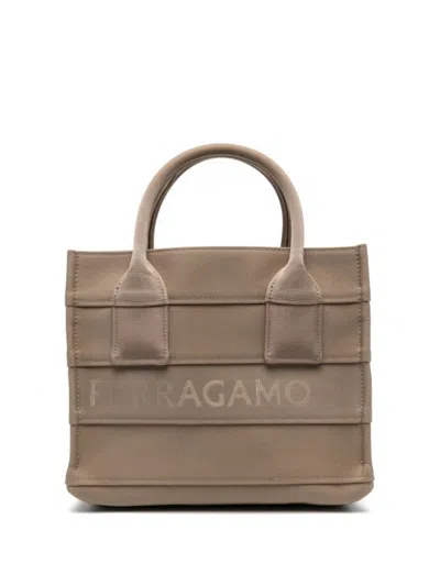 Ferragamo Beach Tote Top Handles In Brown