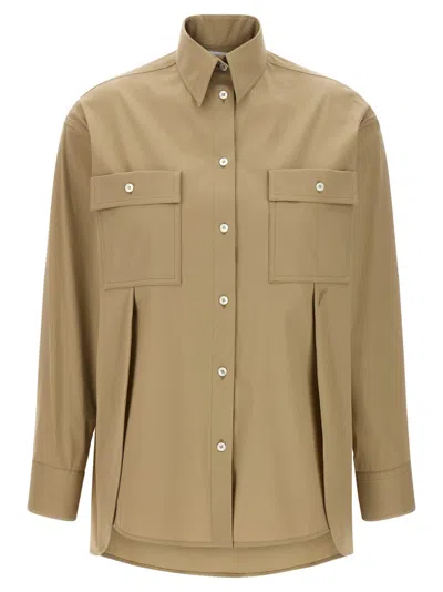 FERRAGAMO BEIGE PANNELLI SHIRT