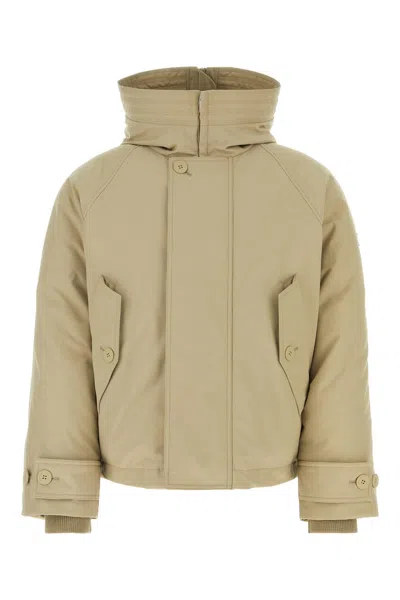 FERRAGAMO BEIGE POLYESTER BLEND PADDED JACKET