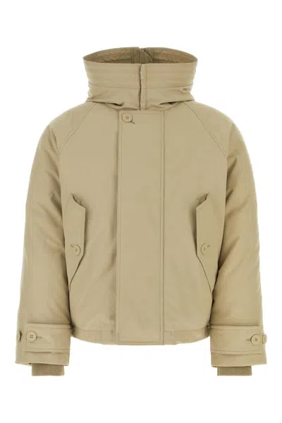 FERRAGAMO BEIGE POLYESTER BLEND PADDED JACKET