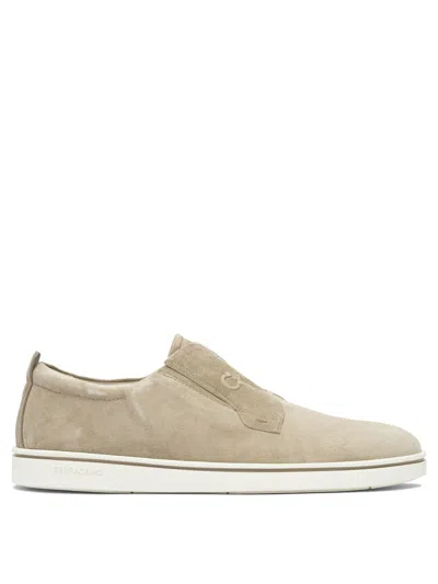 Ferragamo Beige Rubber Loafers