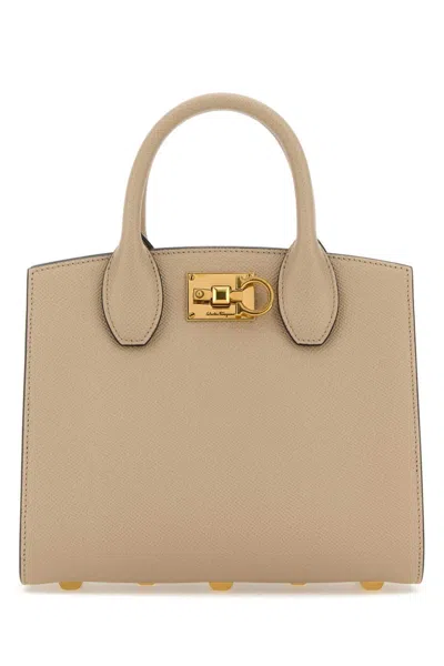 Ferragamo Beige The Studio Small Satchel Bag