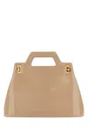 Ferragamo Woman Wanda Top Handle In Beige