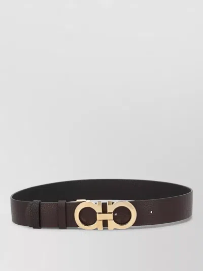 Ferragamo Belt Adjustable Length Textured Finish Design