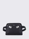 Ferragamo Leather Belt Bag Adjustable Strap In Black